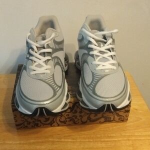 New Balance White and Orange 2000 Series Mesh Sneaker